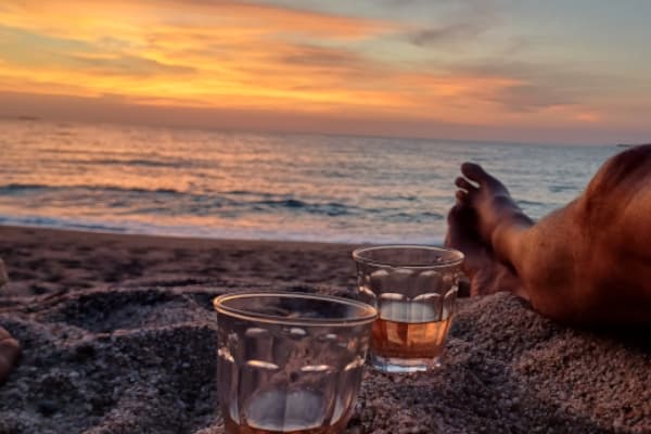 Prokrastination - Aufschieberietis oder Aktionismus - eine Pause am Strand bei Sonnenuntergang - Copyright Michaela Höhle