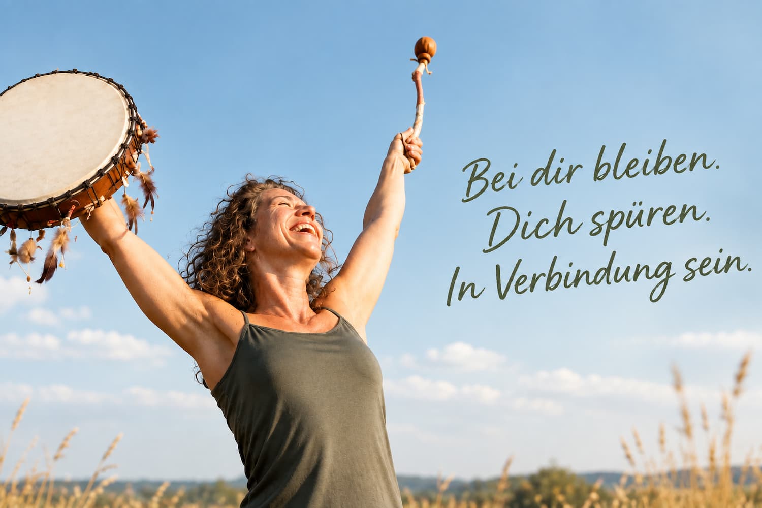 Termine für Schamanische Trommelreise - Zeichnung - Copyright Michaela Höhle